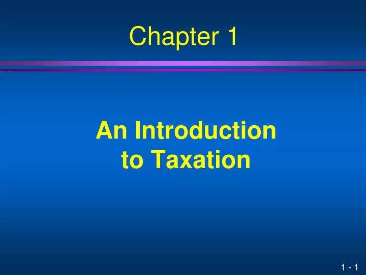 an introduction to taxation
