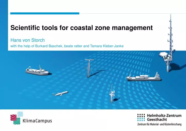 scientific tools for coastal zone management