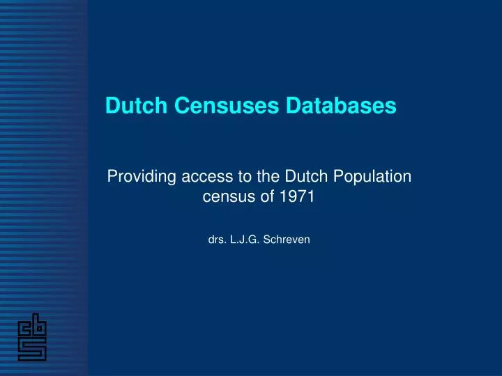 dutch censuses databases
