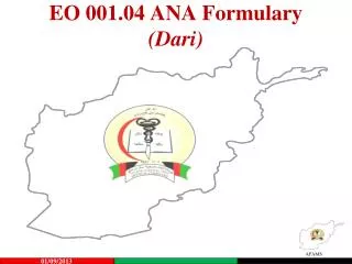 EO 001.04 ANA Formulary (Dari)