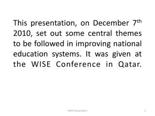 Learning from Reforms of National Education Systems