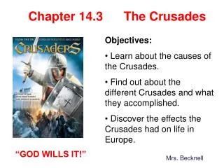 Chapter 14.3 The Crusades