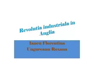 revolutia industriala n anglia