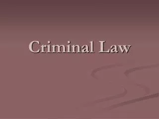 criminal law