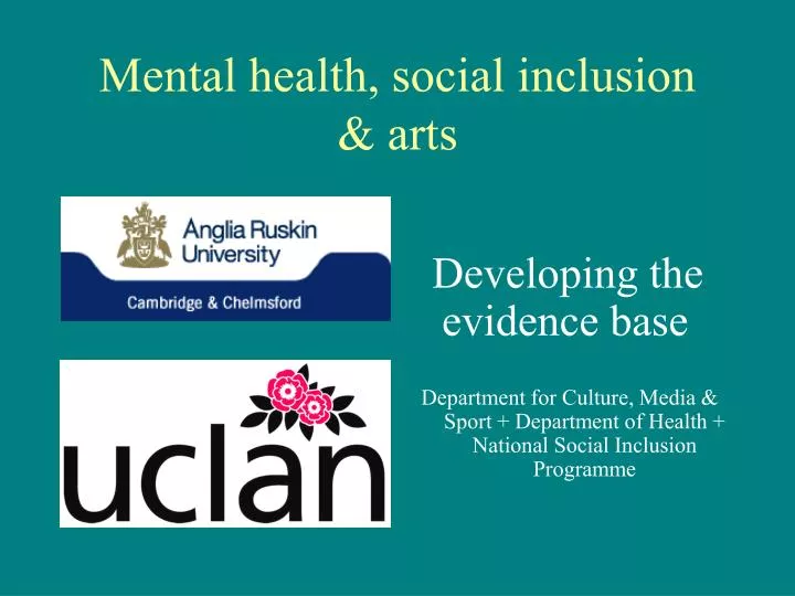 mental health social inclusion arts
