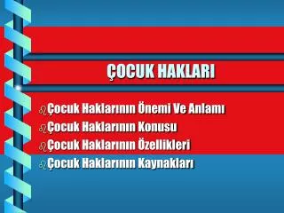 ocuk haklari