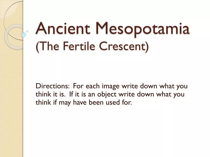 ancient mesopotamia the fertile crescent