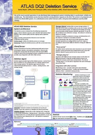 ATLAS DQ2 Deletion Service System architecture