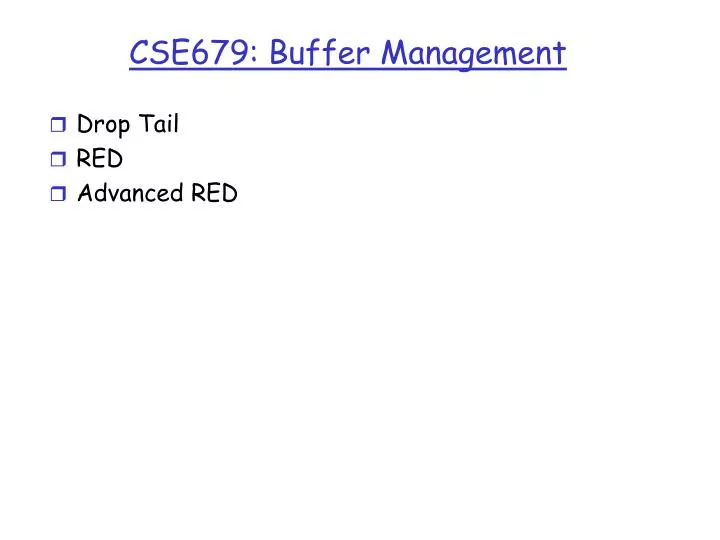cse679 buffer management