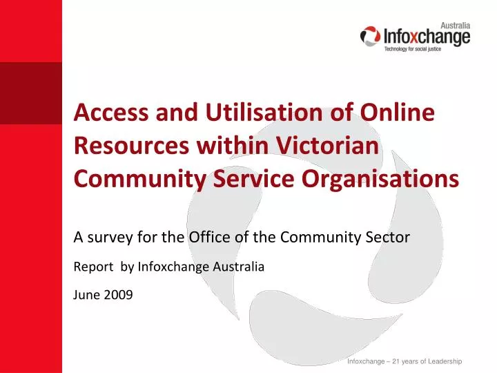 access and utilisation of online resources within victorian community service organisations