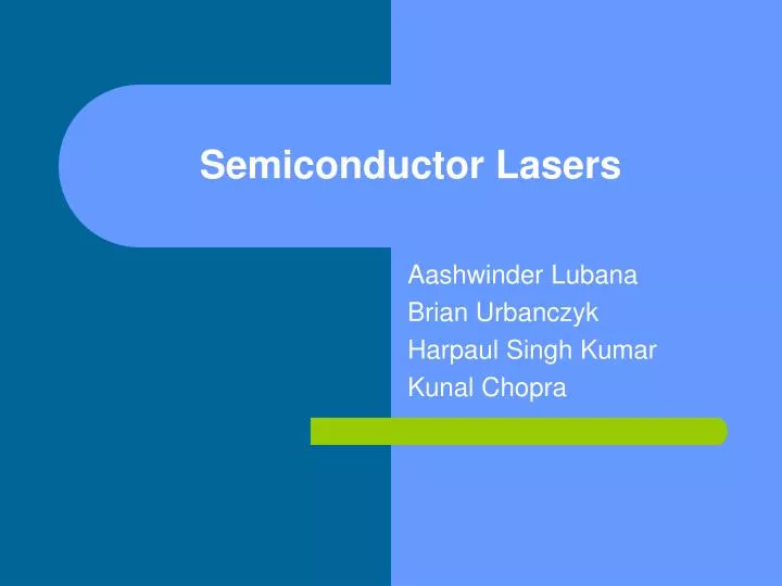 semiconductor lasers