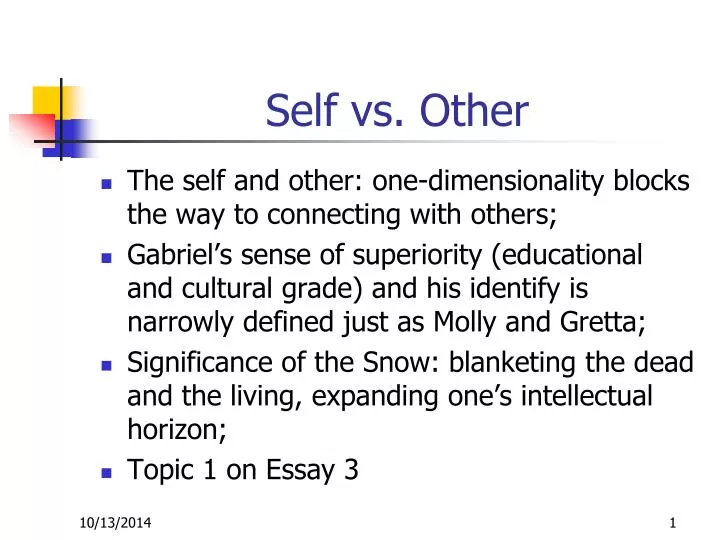 self vs other
