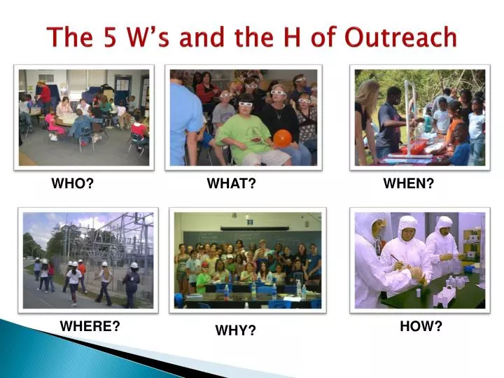 the 5 w s and the h of outreach