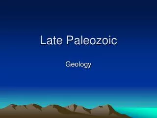 Late Paleozoic