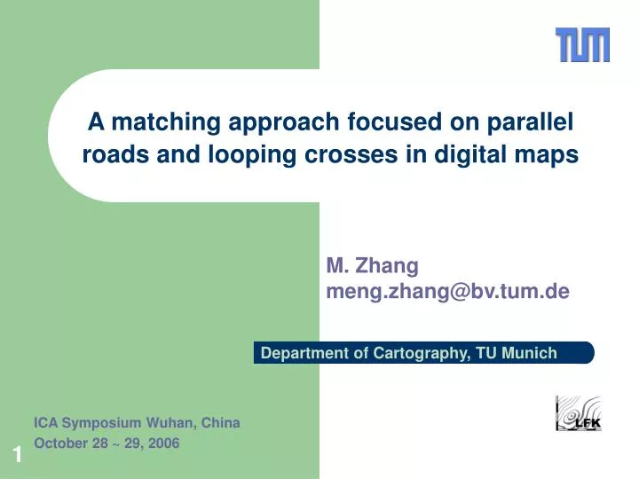 a matching approach focused on parallel roads and looping crosses in digital maps