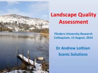 Landscape Quality Assessment