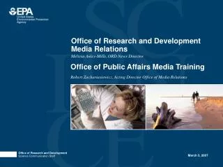 Office of Research and Development Media Relations