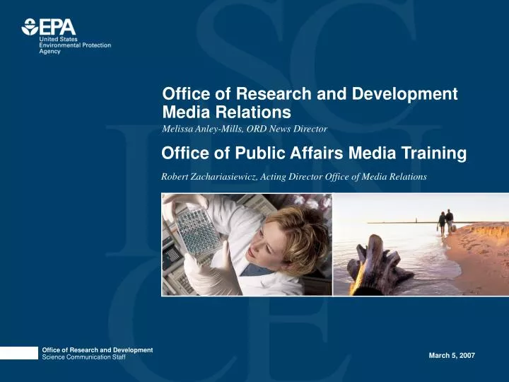 office of research and development media relations