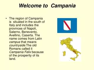Welcome to Campania