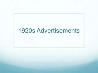 1920 s Advertisements