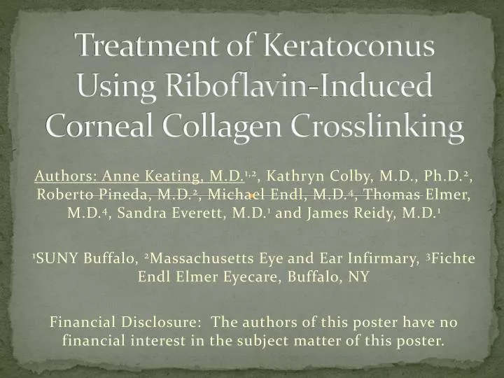 treatment of keratoconus using riboflavin induced corneal collagen crosslinking