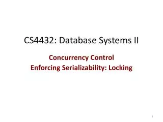 CS4432: Database Systems II