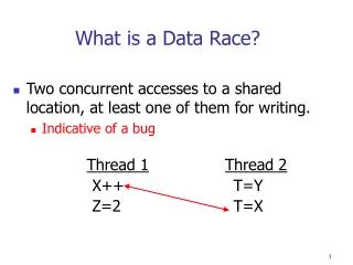 What is a Data Race?