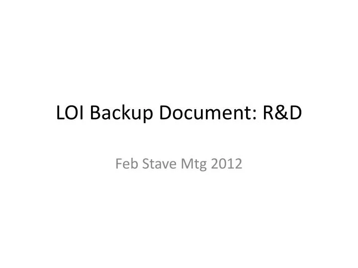 loi backup document r d