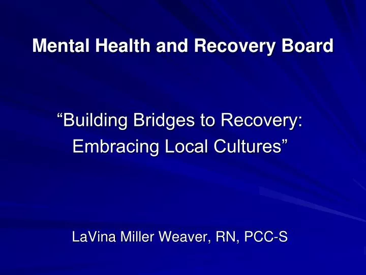 mental health and recovery board