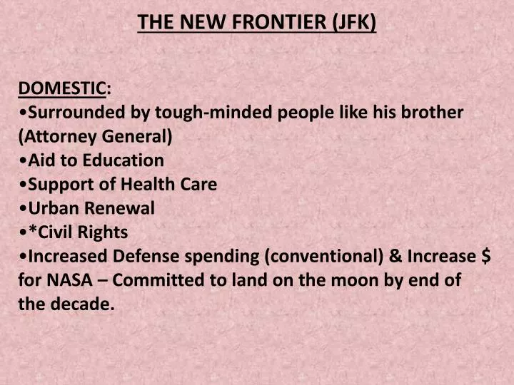 the new frontier jfk