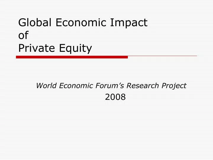 global economic impact of private equity