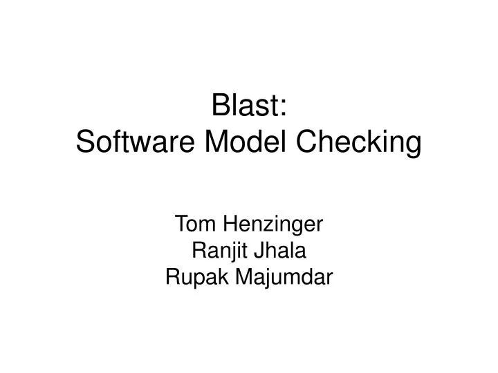blast software model checking