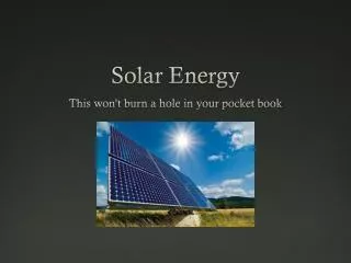 Solar Energy