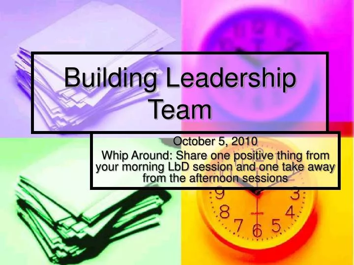 building leadership team