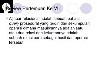 review pertemuan ke vii