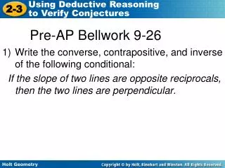 Pre-AP Bellwork 9-26