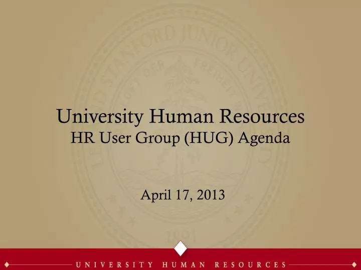 university human resources hr user group hug agenda