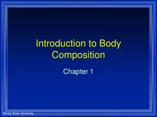 Introduction to Body Composition