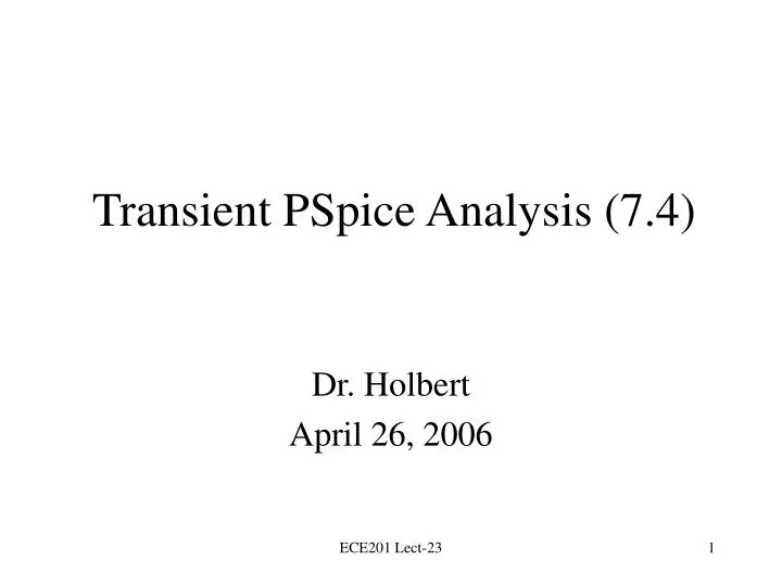 transient pspice analysis 7 4