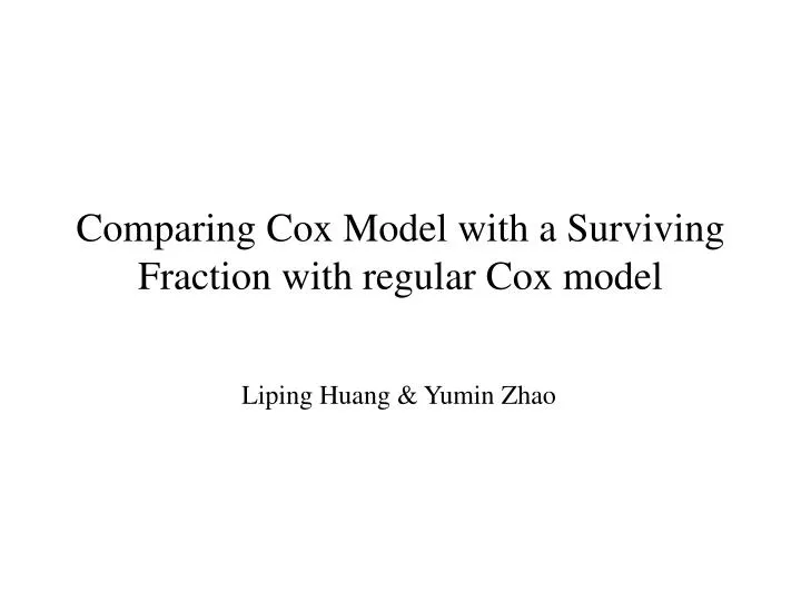comparing cox model with a surviving fraction with regular cox model