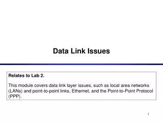 data link issues