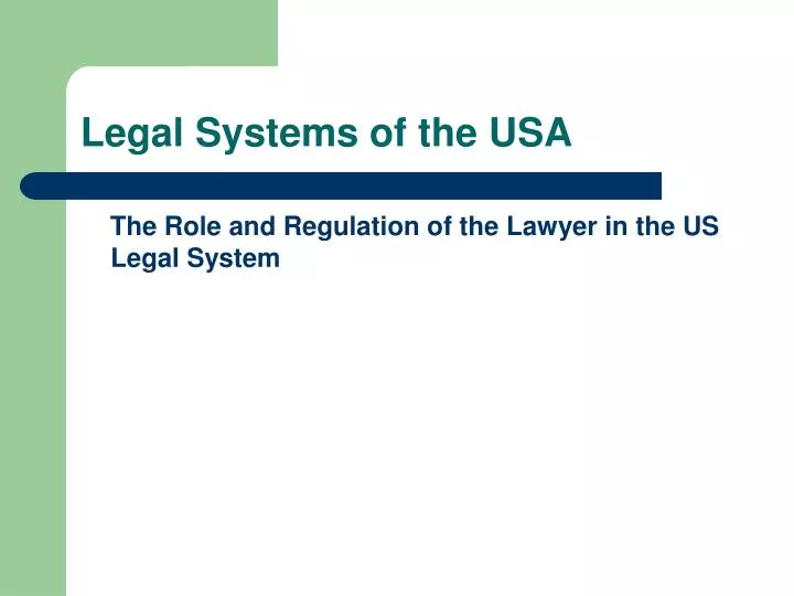 legal systems of the usa