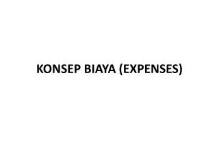 konsep biaya expenses