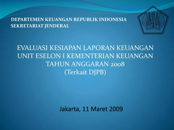 departemen keuangan republik indonesia sekretariat jenderal
