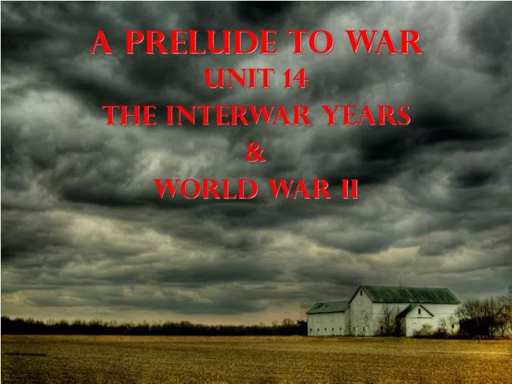 a prelude to war