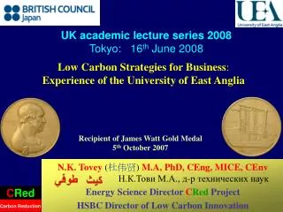 Low Carbon Strategies for Business : Experience of the University of East Anglia