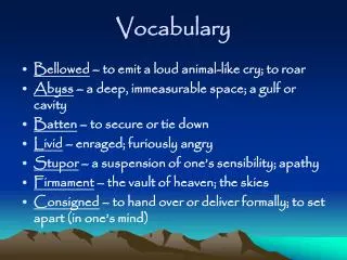 Vocabulary