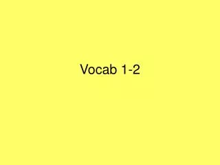 vocab 1 2