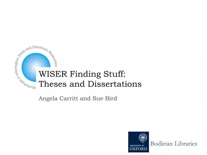 wiser finding stuff theses and dissertations