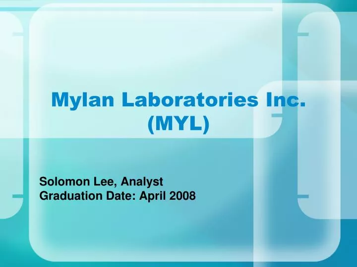 mylan laboratories inc myl